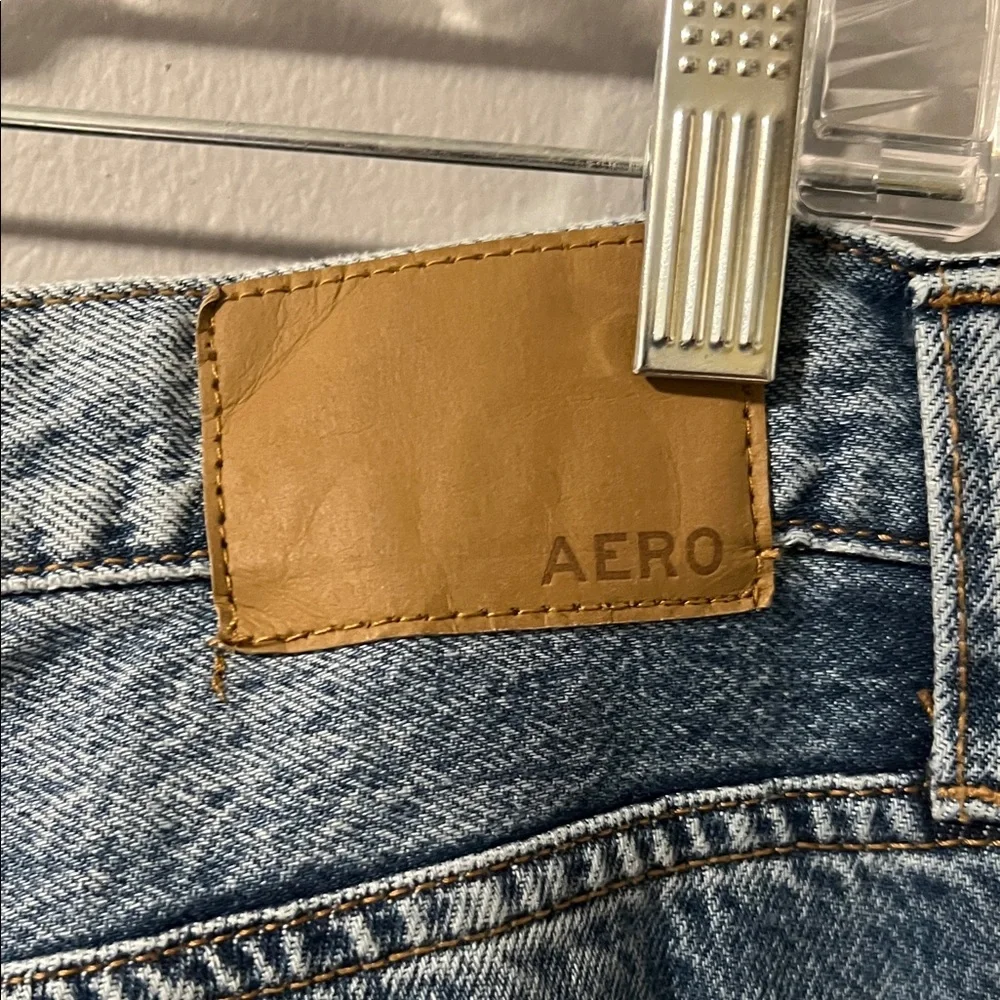 Aeropostale Relaxed Fit Ripped Blue Jeans